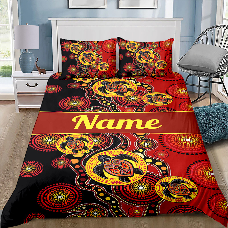 TEMU Custom 3d Name Print Duvet Cover Set, Cartoon Quilt Cover For Bedroom Decor, Polyester Knit, Durable, Fade-resistant, With 2 Pillowcases,