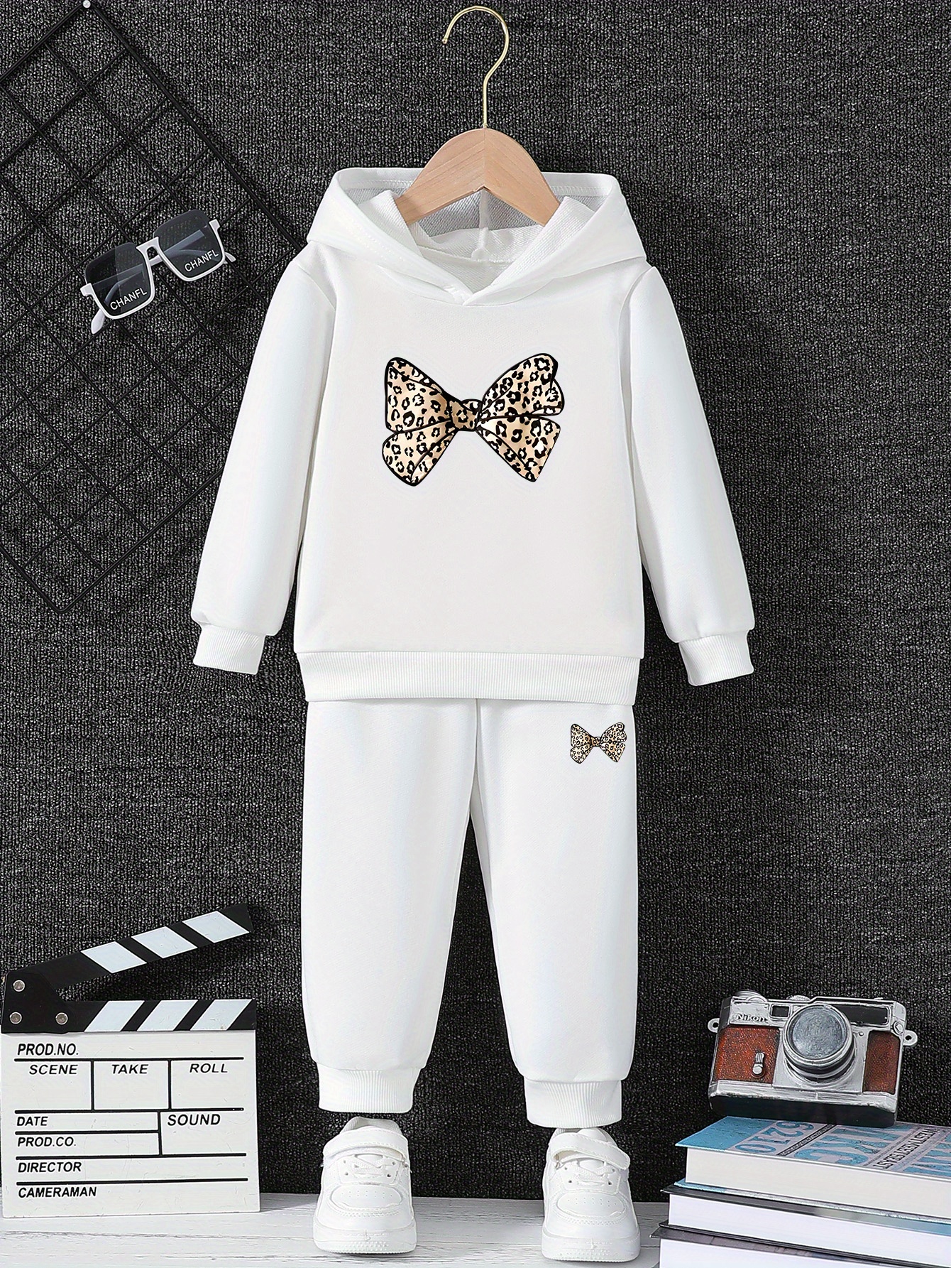 2024 trendy bow print girls clothing set autumn winter Temu Oman
