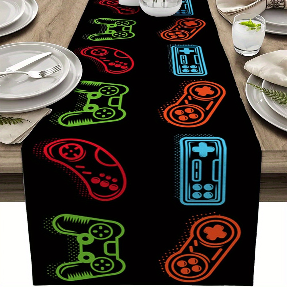 

Video Game Controller Table Runner - 13x72 Inch, Polyester, Gaming Themed Parties & Kitchen Decor