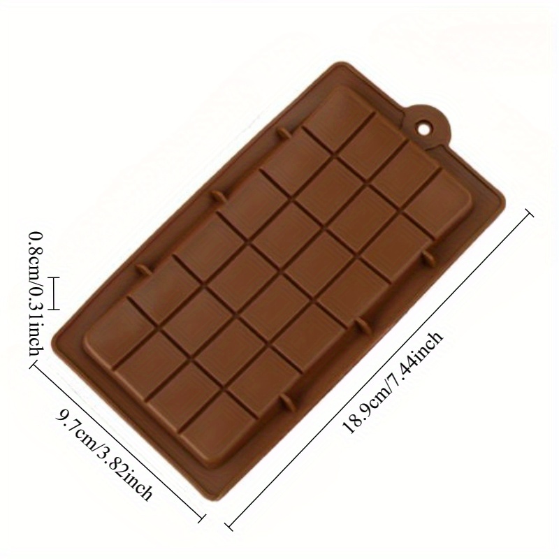 1pc Chocolate Bar Mold/silicone Detachable Chocolate Mold/candy Protein Energy Bar Silicone Mold/food Grade Non Stick Silicone Chocolate Detachable Candy Making Silicone Mold/christmas/