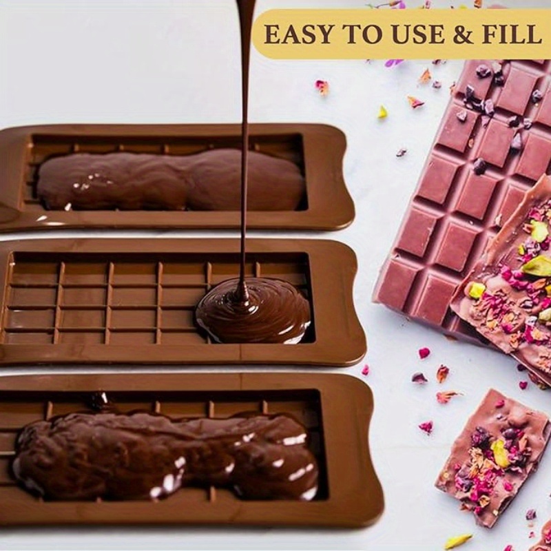 

1pc Silicone Chocolate Bar Mold - -apart Design For Candy, Protein & Energy Bars - Food Grade Rubber Molding Tool For Diy Treats