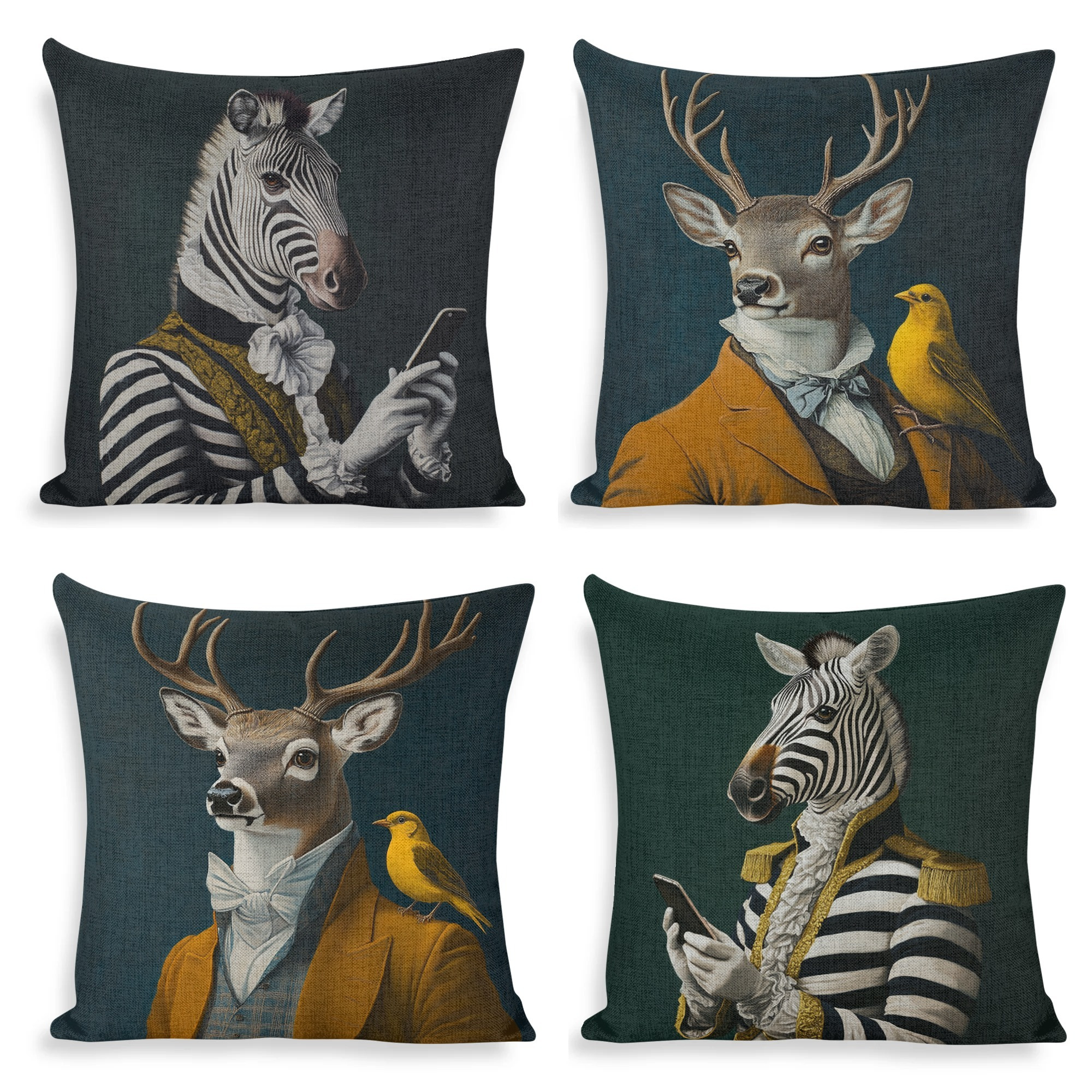 

4pcs Set 18x18 & In Suit - Double-sided For Sofa Decor