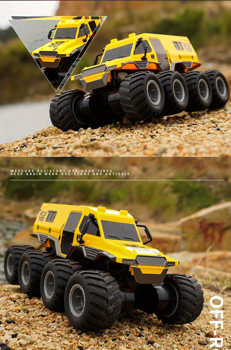 [Off-road Remote Control] Eight Wheeled Off-road Armored Climbing Remote Control Vehicle, Four Motor, Eight Wheel Drive | Only The Remote Control Has Wireless Transmission Function, For Christmas, Halloween, Thanksgiving