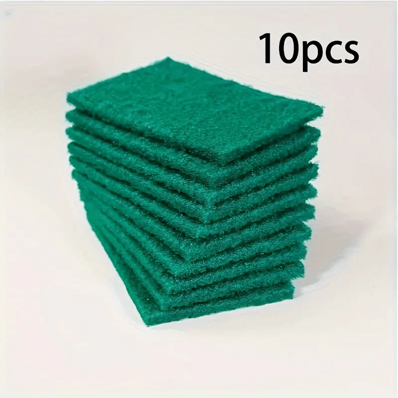 

Heavy-duty Scouring Pads 10pcs - Multi-surface Scratch-free Scrubbing Sponges Suitable For Kitchen, Bathroom, And Outdoor Cleaning - , Reusable Cleaning Tools For Retailers And Small