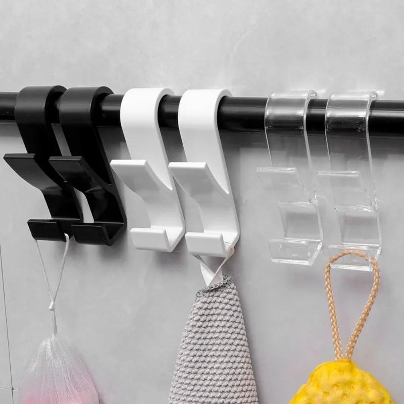 

2pcs Space-saving Bathroom Hanger Clips - Multi-functional Heated Towel Radiator Rail Hooks In Black, - , Ideal For Drying & Storage Of Towels And Robes