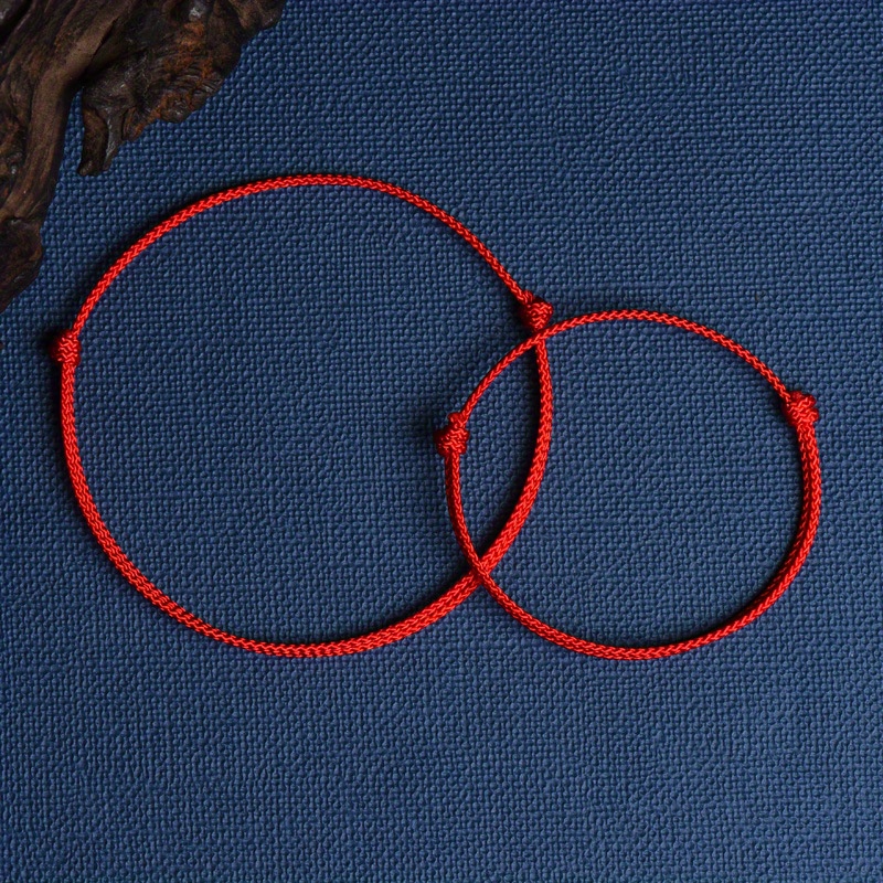 

2pièces Bracelet de corde rouge tissé à Simple Bracelet Anklet. Pour de Noël, An et Saint-Valentin