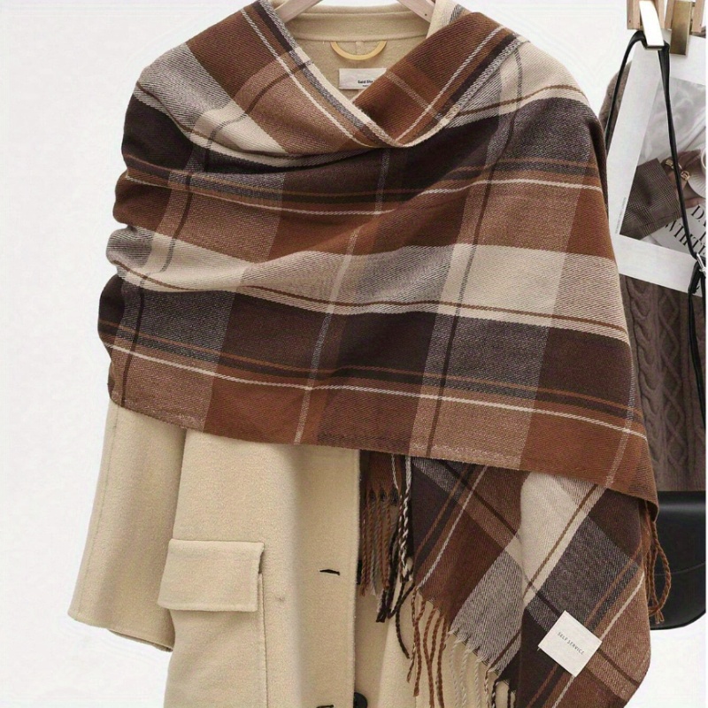 

Women's Elegant Knit Scarf, Soft Polyester Fiber, Warm And , Daily Use, Autumn Winter,