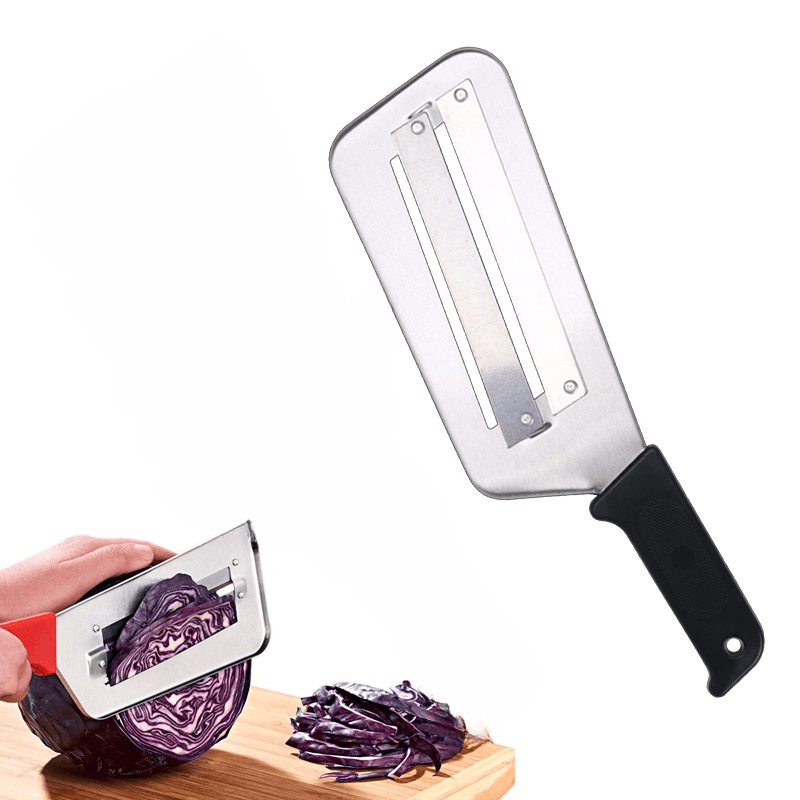 

Stainless Steel Cabbage & Vegetable - Multifunctional Kitchen Tool With Chip Planer For Slicing And Grating, Plastic Handle