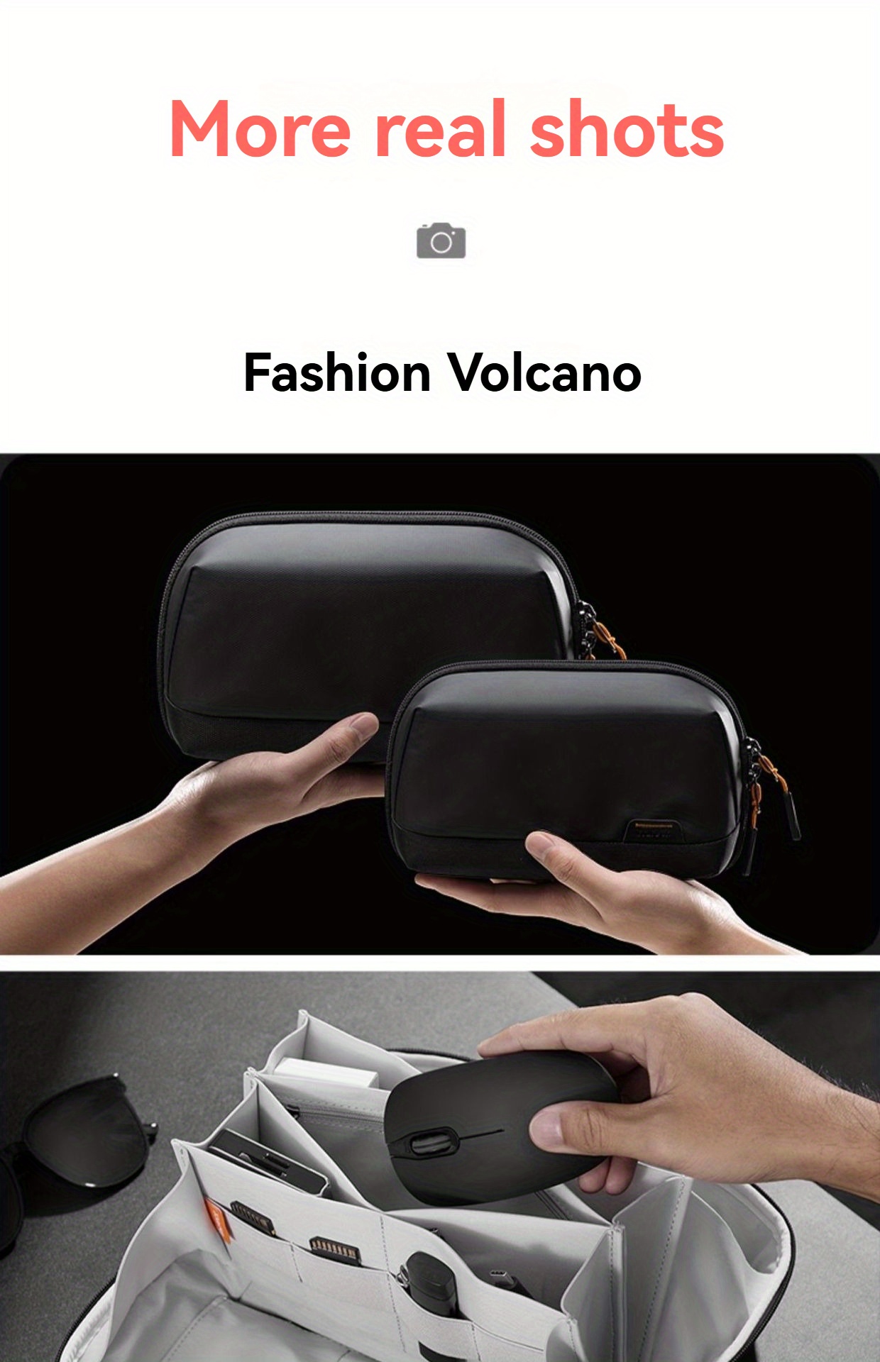 digital storage bag data cable volcano storage bag travel crossbody bag power bank protective bag portable bag suitable for men and women ideal gift for mothers day fathers day halloween thanksgiving christmas new year valentines day Product details 7