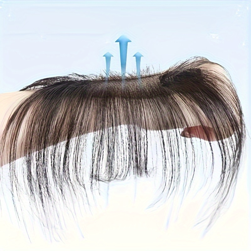 unisex sports   hair wig bangs natural fluffy 3d french bangs hairpiece light thin forehead fringes suitable for all people details 8