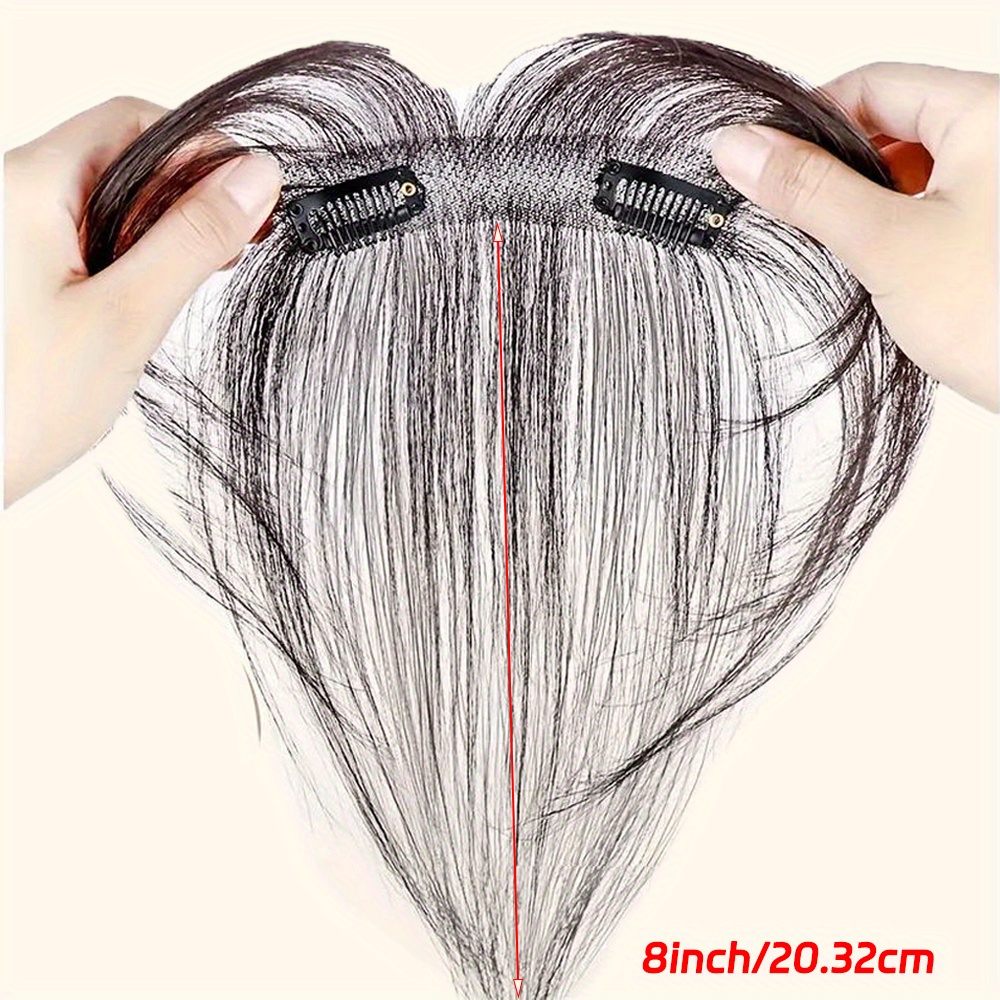 unisex sports   hair wig bangs natural fluffy 3d french bangs hairpiece light thin forehead fringes suitable for all people details 3