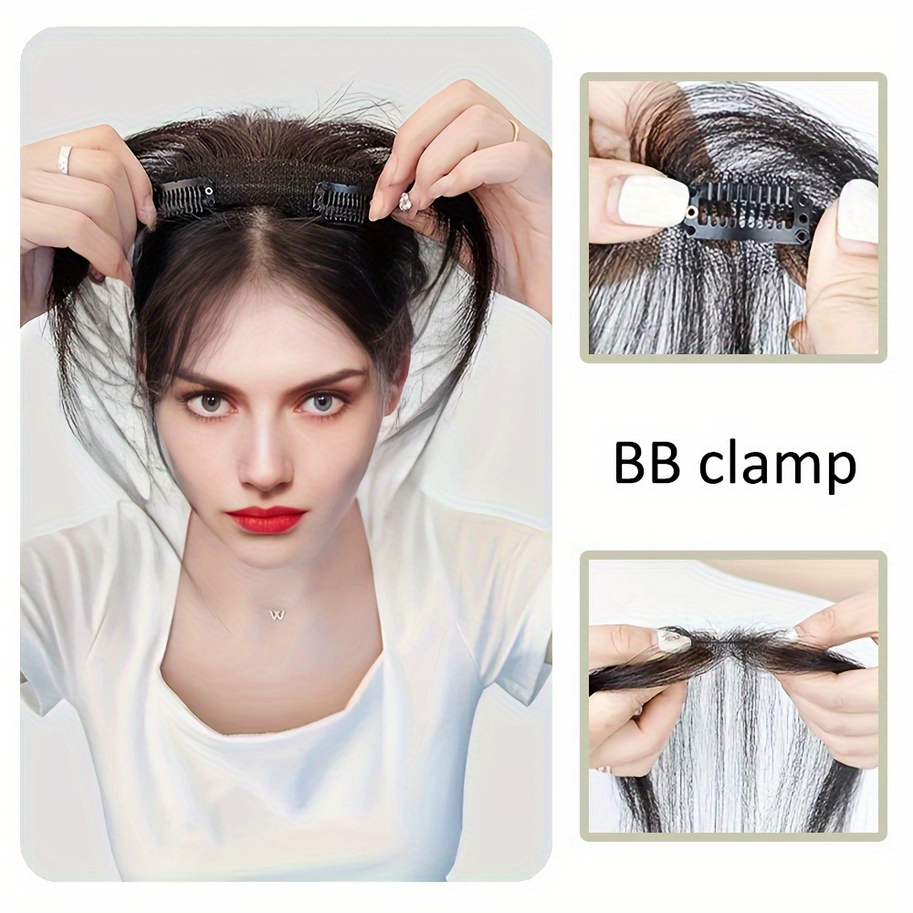 unisex sports   hair wig bangs natural fluffy 3d french bangs hairpiece light thin forehead fringes suitable for all people details 0