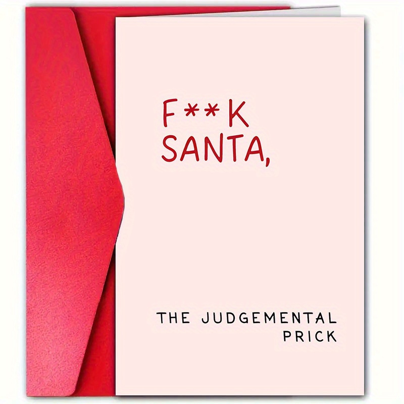 

1pc Humorous Christmas Greeting - , Unisex, -, , For , , Colleagues - Christmas Wishes