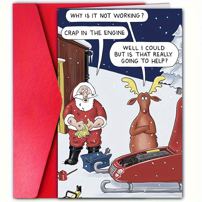 

Humorous Christmas Greeting , 1pc – - For & , And – , For Son, , – Wishes