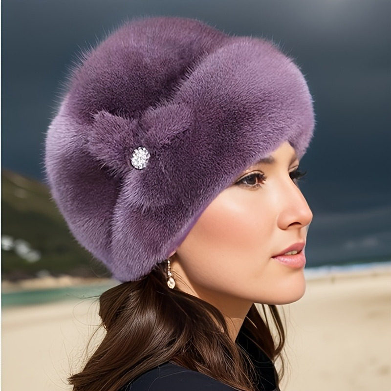 

Women's Thickened Cap Ear For Fall/ - Polyester , , Earflap Hat For New 's