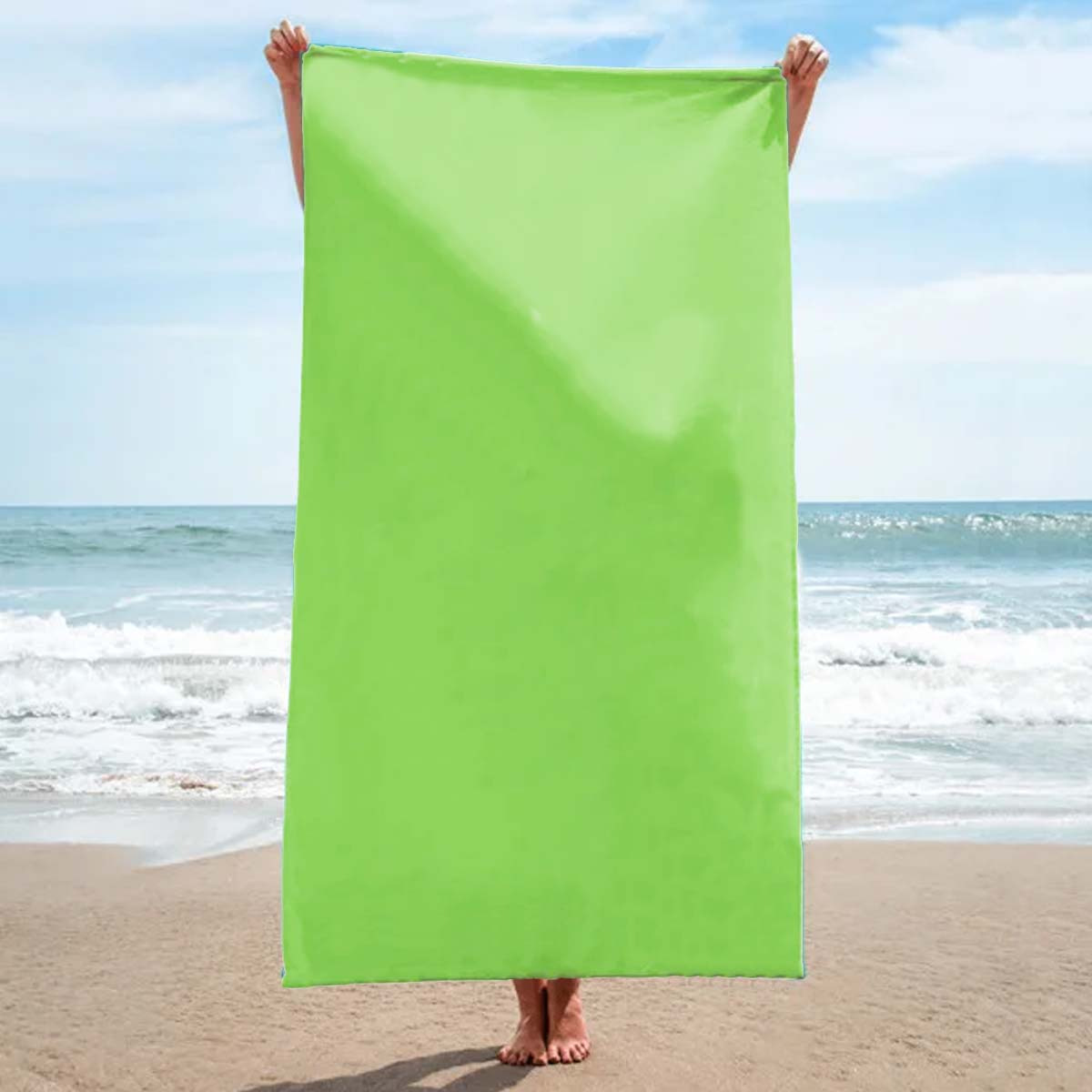 Single-pack Solid Color Rectangular Beach Mat, Soft And Quick-absorbing Sports Shawl Towel, Quick-drying Swimming Bath Towel, Travel Bath Towel Shawl