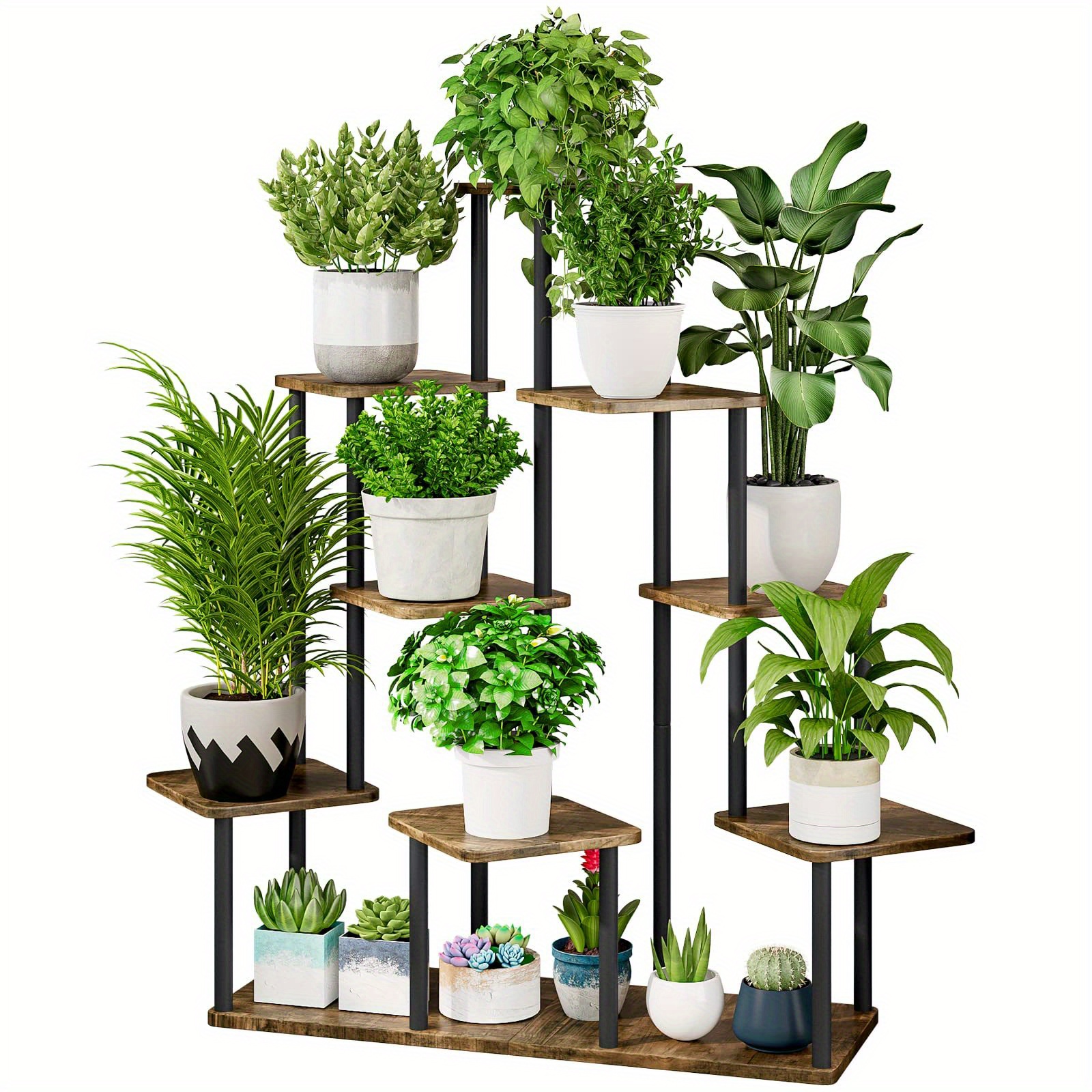 9 tier plant stand indoor metal flower shelf multiple plants
