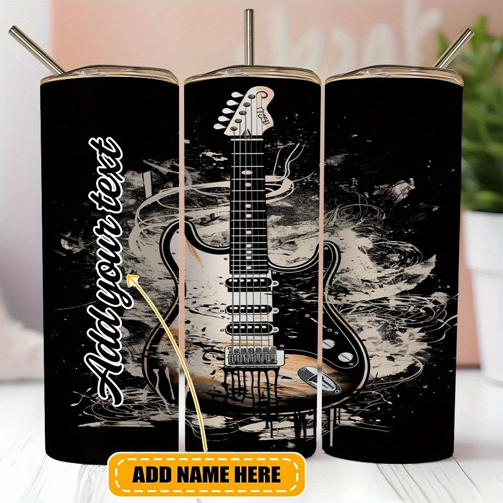 

Custom Name 20oz Guitar-themed Stainless Steel - Vacuum Insulated, , Personalized Cup