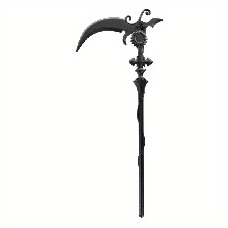 Image of Elegant Sunflower & Sickle Hairpin - Vintage-inspired Alloy Hair Stick For Women, Halloween & Cosplay Parties