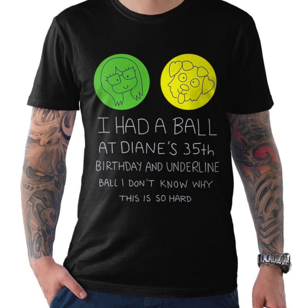 

Men's Graphic T-shirt – A Ball At 's , All Sizes , Great For Fans