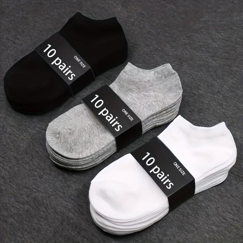 

10 Pairs Of Unisex Socks, Breathable Moisture Wicking Socks, Thin Lightweight Invisible Solid Color Boat Socks, Comfortable Soft Invisible Socks, Very Suitable For Outdoor Sports