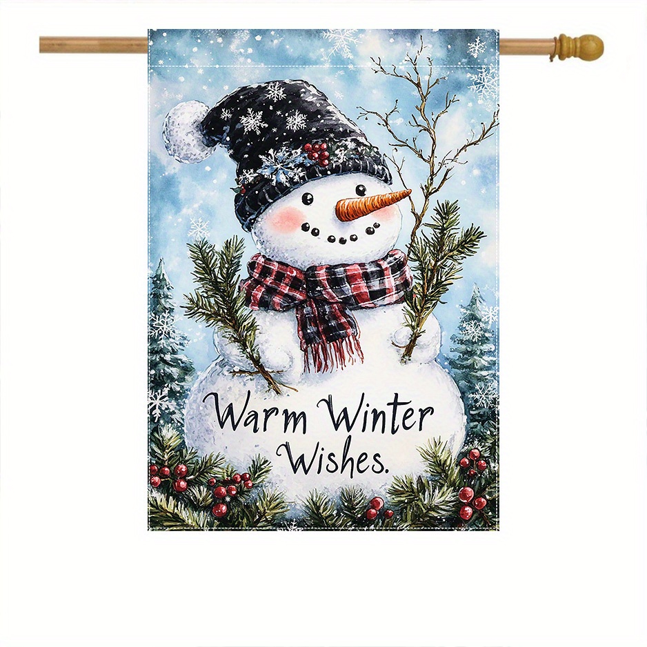 

Double- Polyester - 28x40 Snowman Decoration, , No Needed