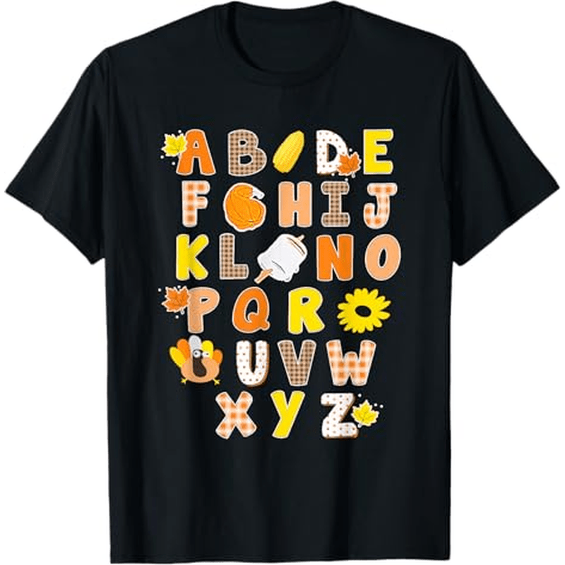 

Alphabet Funny Costume Preschool Thanksgiving Christmas Gifts For Men Women , S-xxxl, Black