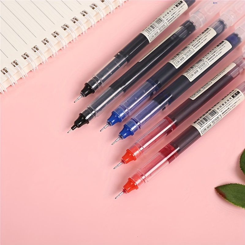 

1pc, 9pcs Straight Pen Quick Drying Test Gel Pen 0.5mm Black School Office Ball Pen Stationery School Pen