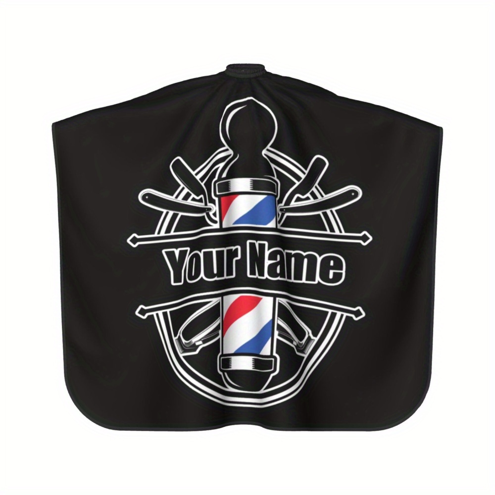 

Customizable Hairdresser Salon Cape With Personalized Name Barber Apron - Creative Gift For Professional And Barbers