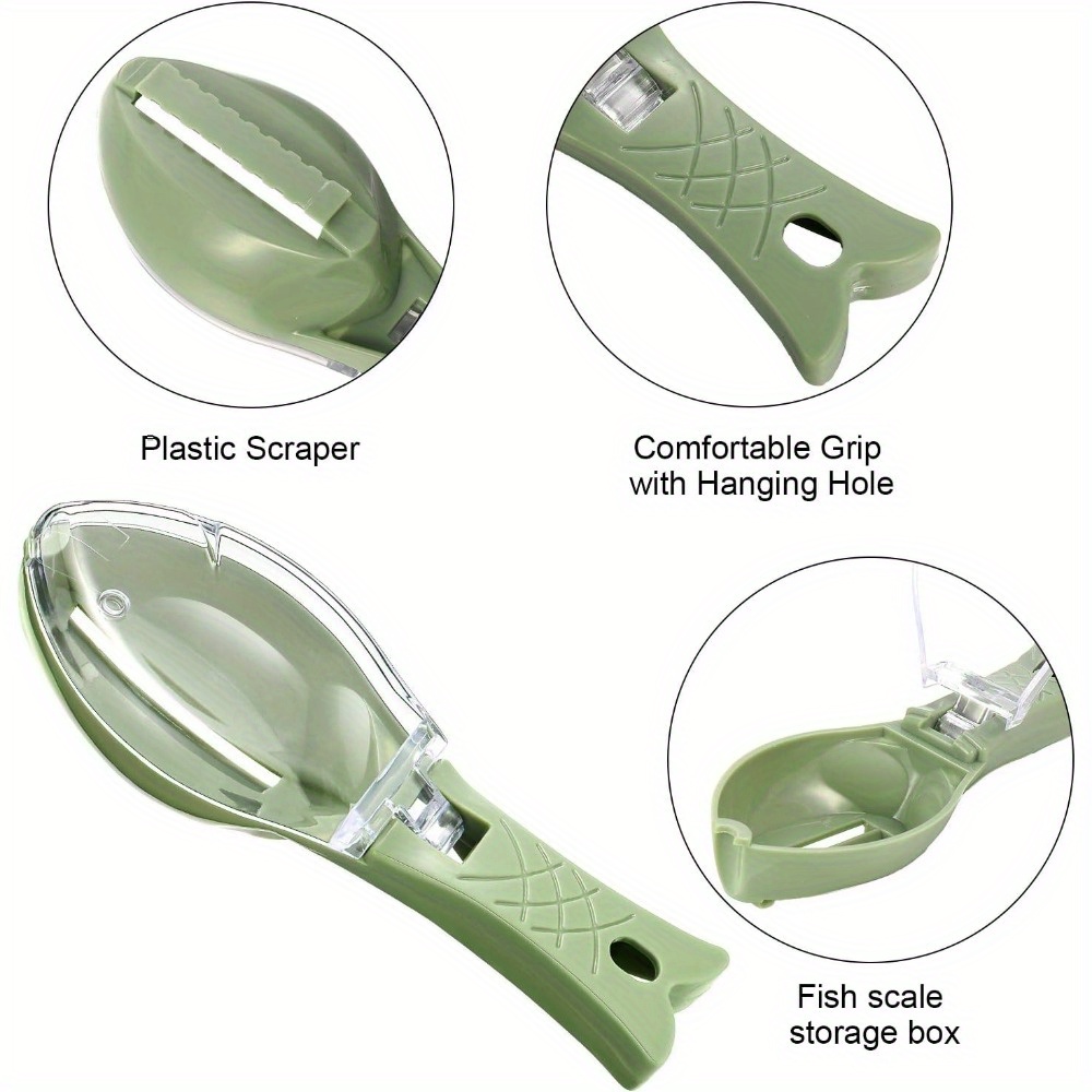 3pcs with serrated edge fish scale scraper, stainless   scale removal brush, multifunctional seafood knife, fish scale remover, fish scale planer, kitchen tool, it can remove fish scales faster and easier Product details 9