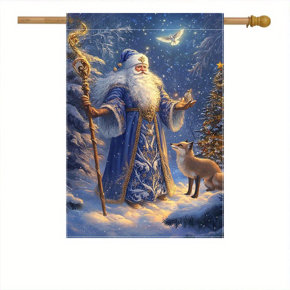 

1pc, 28x40 Double- Polyester , Christmas Frost Eagle Fox , Decoration, , No Required