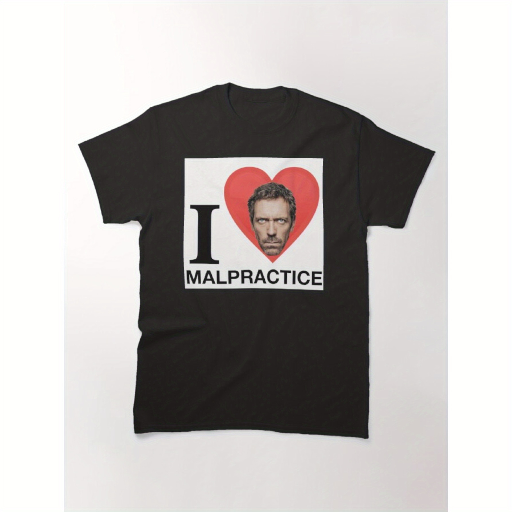 

House Md Malpractice Merch Classic T-shirt Men' Tees Cotton Short Sleeve Crew Neck Casual Top