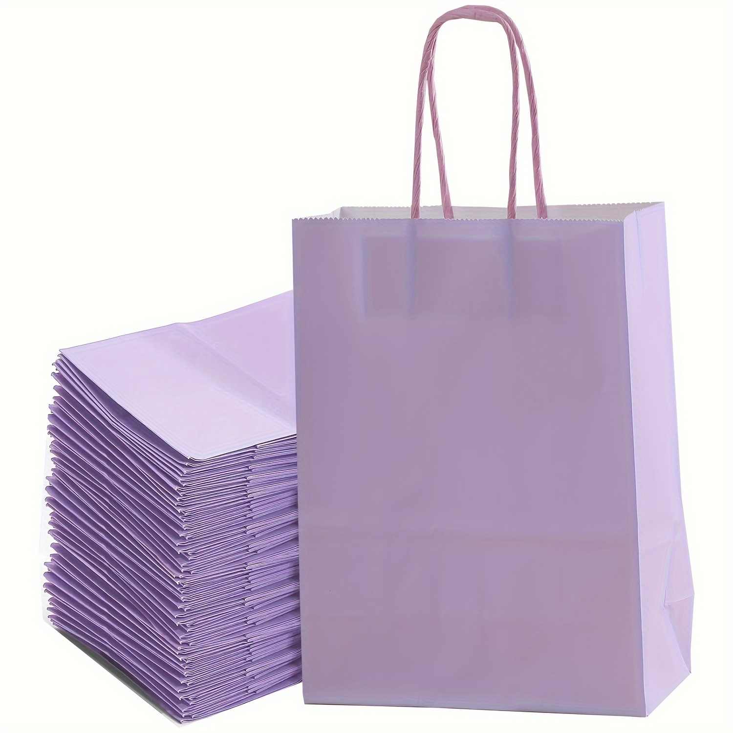 Image of 20pcs Light Purple Gift Tote Bag, Birthday Party Gift Decoration Packaging Bag, Suitable For Male And Female Couples, Graduation Season, Wedding, And Birthday Gift Bags,halloween,christmas