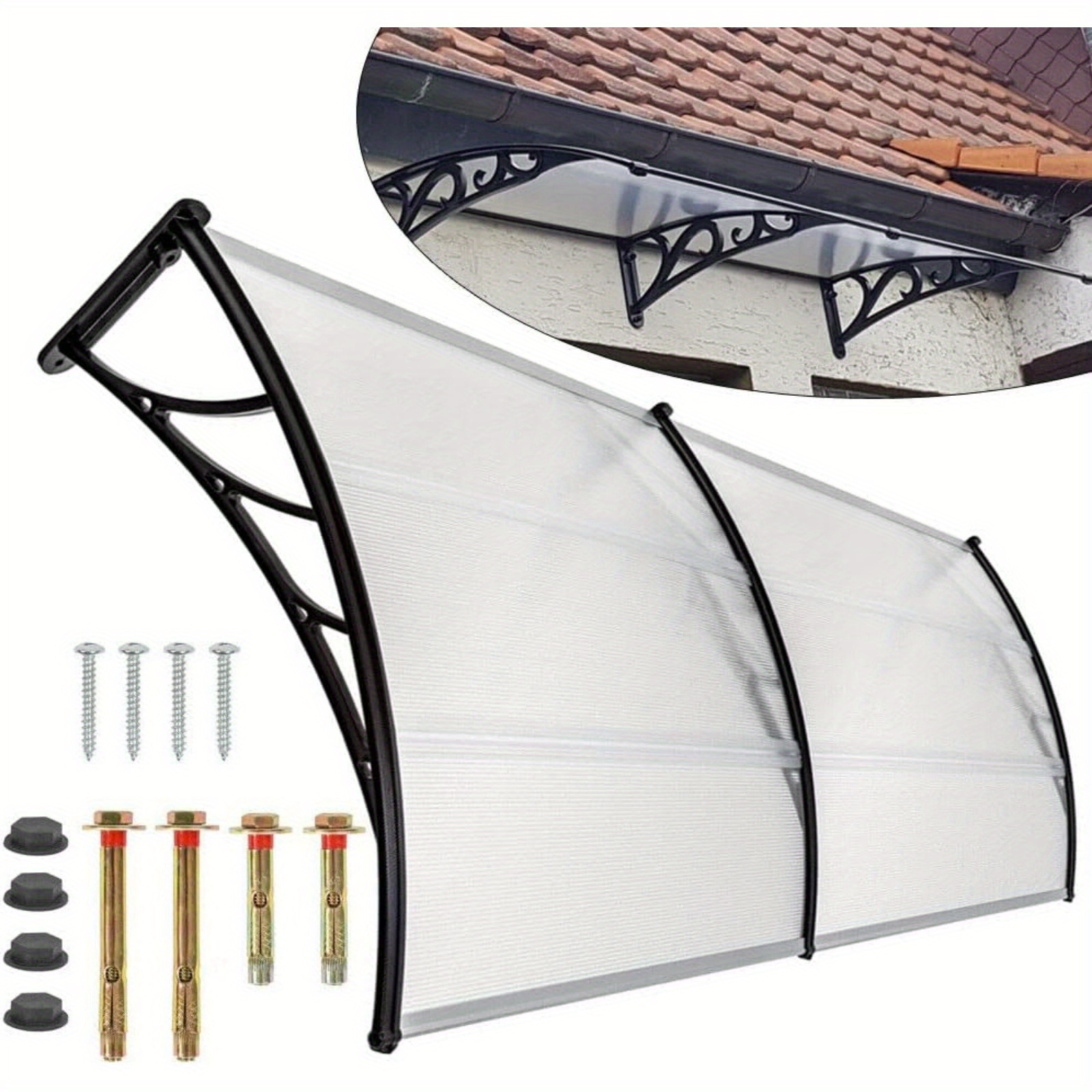 

Front Door Window Pent Roof Roof 120/ 150/ 200 Cm For Doors Windows And Shop Windows (200 Cm)