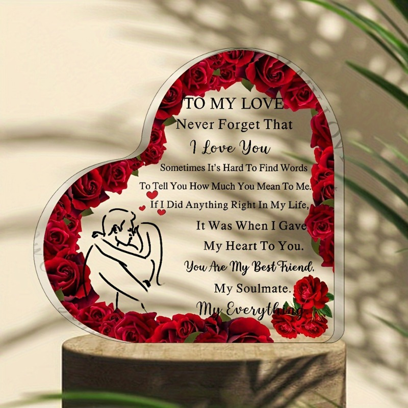 TEMU Gifts For Her, Romantic Gifts For Women, Love Plaques, Gifts For , Wives, Couples, Valentine's Day Gifts, Creative Gifts For , Anniversaries