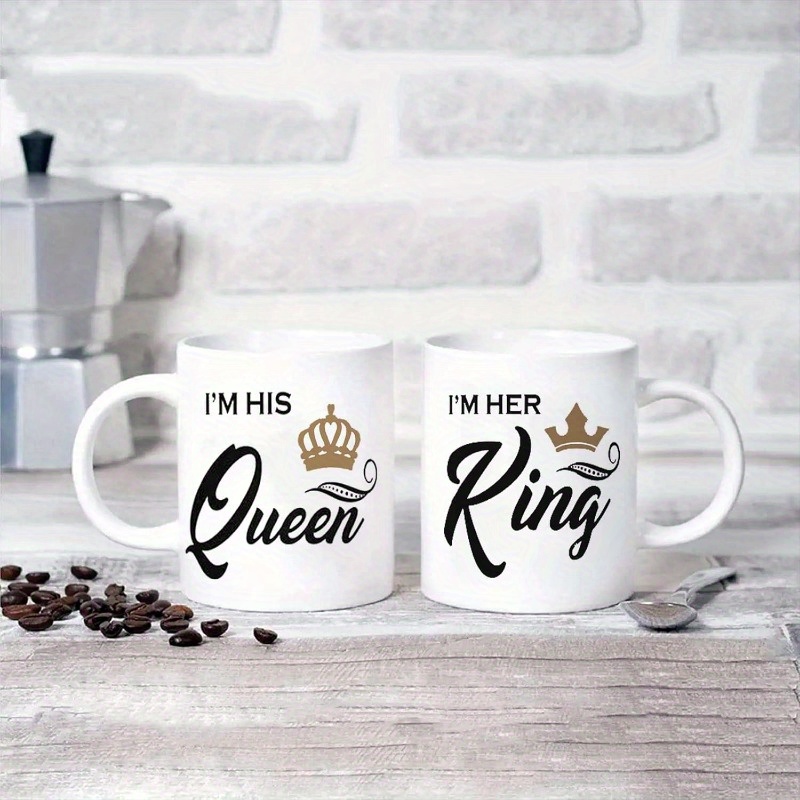 

11 Oz Funny Matching Couple Coffee Mug Anniversary Engagement Wedding Valentine’s Day Gift His And Her Gifts King And Queen Husband And Wife Anniversary For Couples Mom Mugs