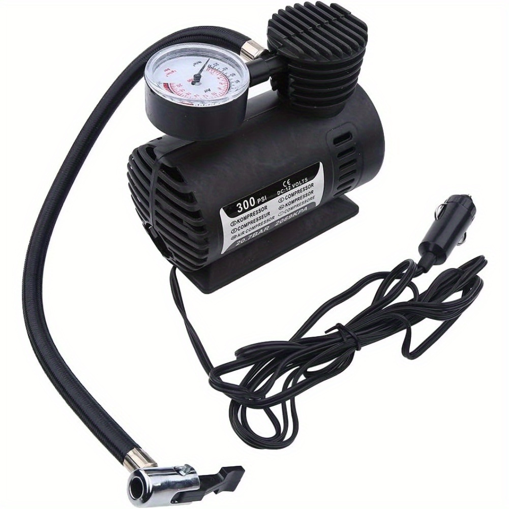 

Mini Air Compressor- Mini Infaltor Pump, Air Compressor For, Car, Motorcycle, Inflatable Boats, Portable Mini Air Compressor Electric Tire Infaltor Pump 12 V Car 300 Psi