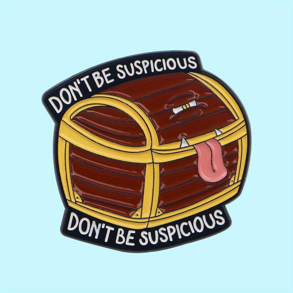 E-shop 1pc "Don't Be " Cartoon Enamel Lapel Pin - Zinklegierungspin für Rucksäcke, Aktentaschen & Kleidung, Modezubehör Geschenk