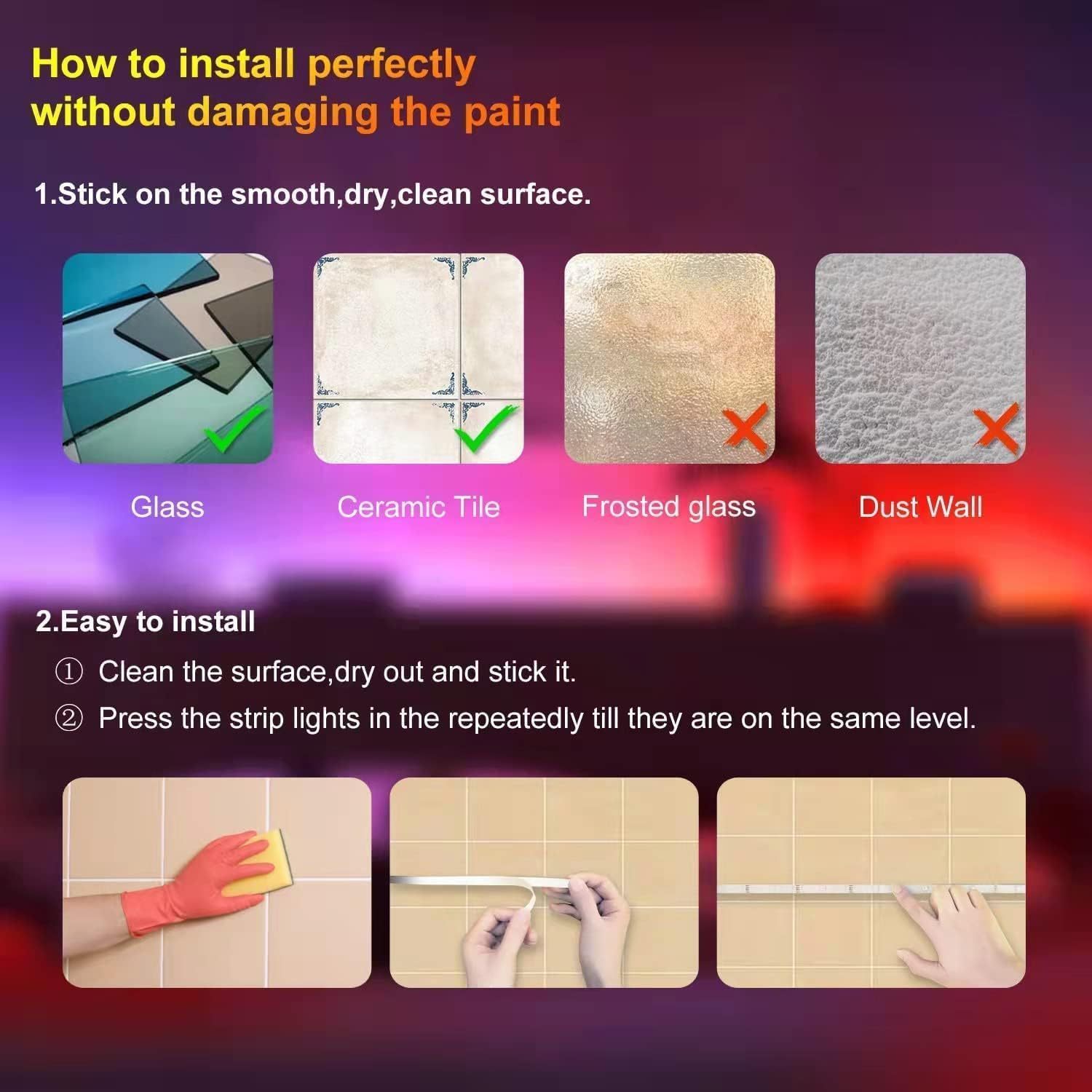 50ft smart rgb led strip lights usb powered music sync   control diy color   vibrant multicolor lighting for bedroom gaming room party decor gaming lights for bedroom