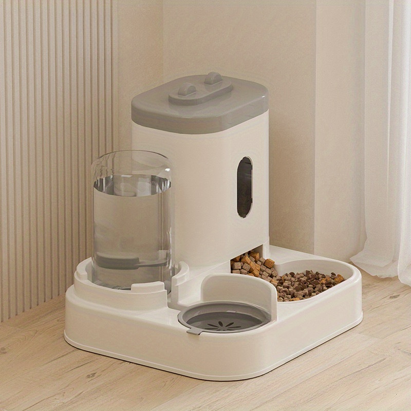 

Automatic Cat Feeder With Drinking Fountain, Plastic Pet Supply For Cats, -one Cat Bowl And Water Dispenser, Battery Not Included