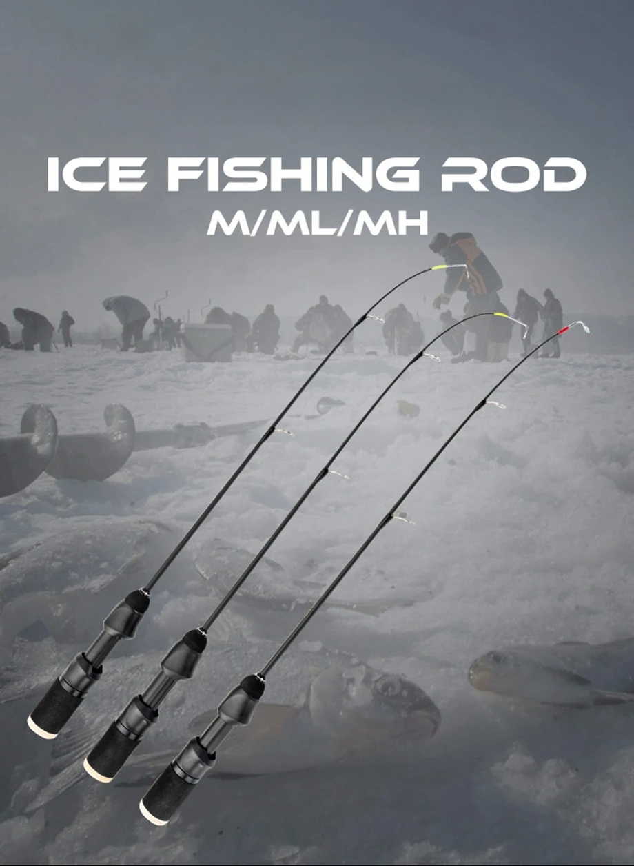 50cm ice fishing rod section ultralight spinning pole Temu - Main Image