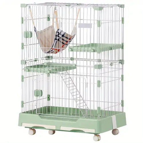 新品キャットケージ多機能キャットゲージ3段グリーン大型猫用品 新品キャットケージ多機能キャットゲージ3段グリーン大型猫用品