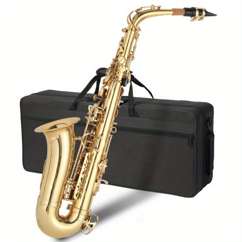 

Ubesgoo Professional Drop E Saxophone Sax Gold W/ Case Mouthpiece & Accessories