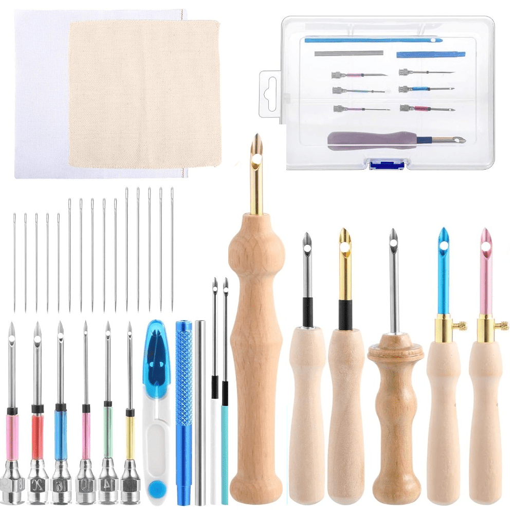 

35 Punching Tool Embroidery , Punching Set, Punching Embroidery Set, Punching Embroidery Set, Including Wooden Embroidery Pen Set, Embroidery Patches, Adult , Halloween