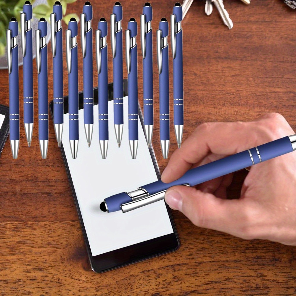 

12pcs/ Set Ballpoint Pens With Touch Screen Handwriting Pen Tips - Smooth And Screen Control