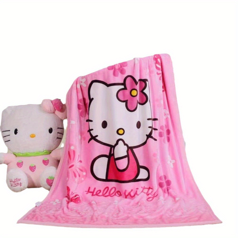 TEMU For Hello Kitty Pink Cute Blanket, Office Sofa, Air Conditioning Chair Cover Carpet, For All