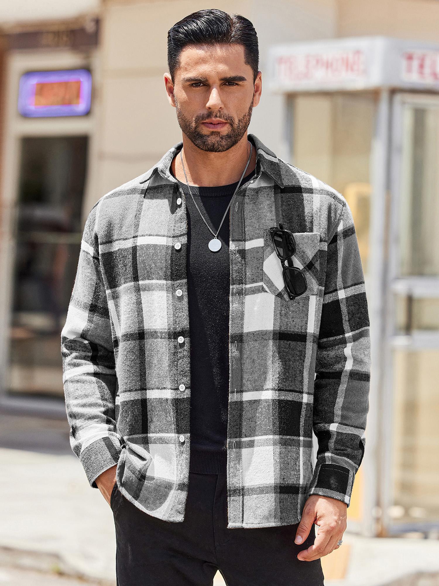 Chemise Columbia Homme Taille L Manches Courtes – Gris à Carreaux, Coton