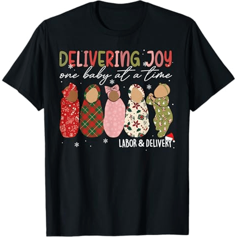 

Joy 1 Labor & Delivery Christmas Themed T-shirt. Suitable As A Christmas Gift For . 100% Cotton . S-xxxl.