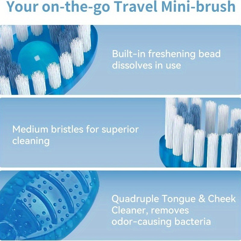 

Disposable Mini Travel Toothbrush, Toothpaste Mini Brush + Dental Floss + + Tongue Scraper, Travel Portable Toothpaste Toothbrush, Portable Toothbrush With