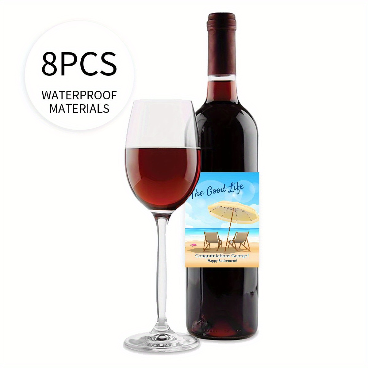 Retirement Wine Label, Goodbye Tension, Hello Pension Wine